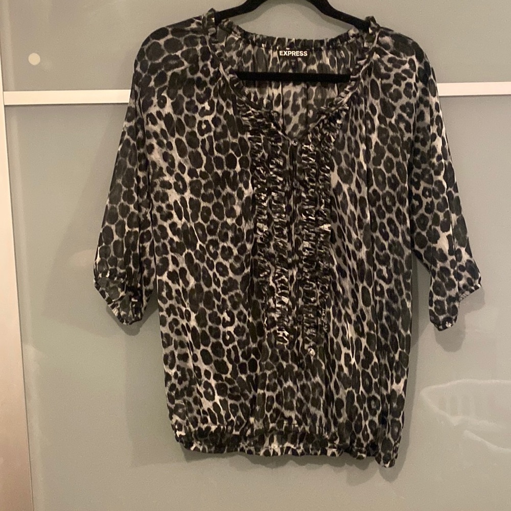 Express leopard print blouse